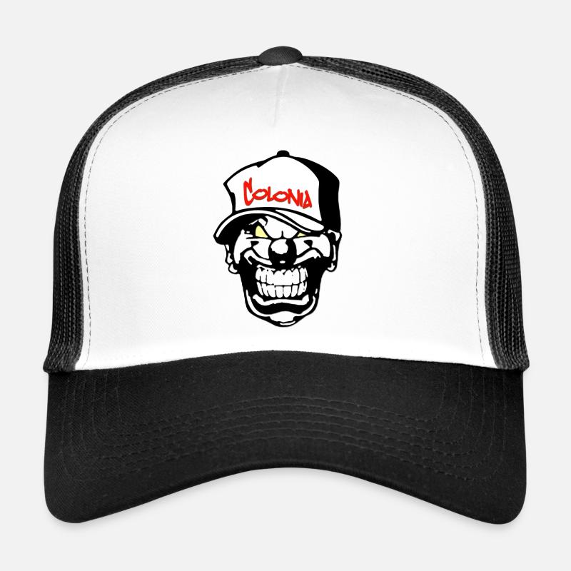 Köln - Colonia - Trucker Cap - Weiß/Schwarz