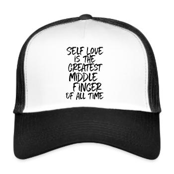 Self-Love Self-Esteem Self-Confidence Yoga - Trucker Cap - white/black - Front