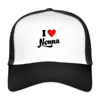 Ich liebe meine Oma Italienisch Italien Nonna - Trucker Cap - Weiß/Schwarz - Vorne