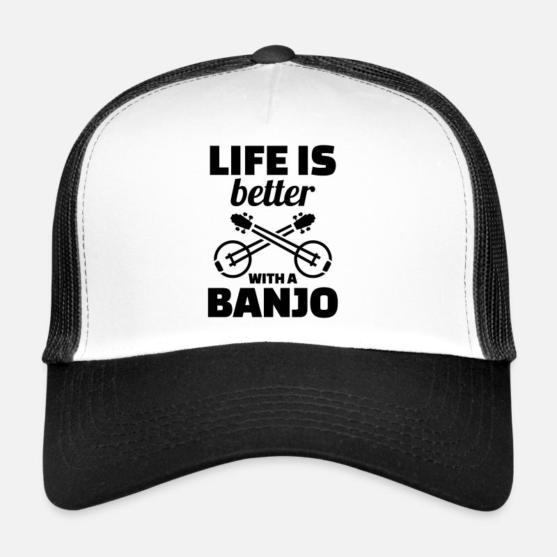 banjo - Casquette trucker  - blanc/noir