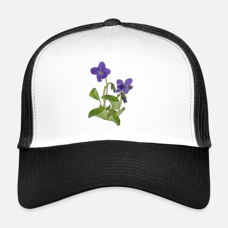 violet - Trucker Cap - white/black