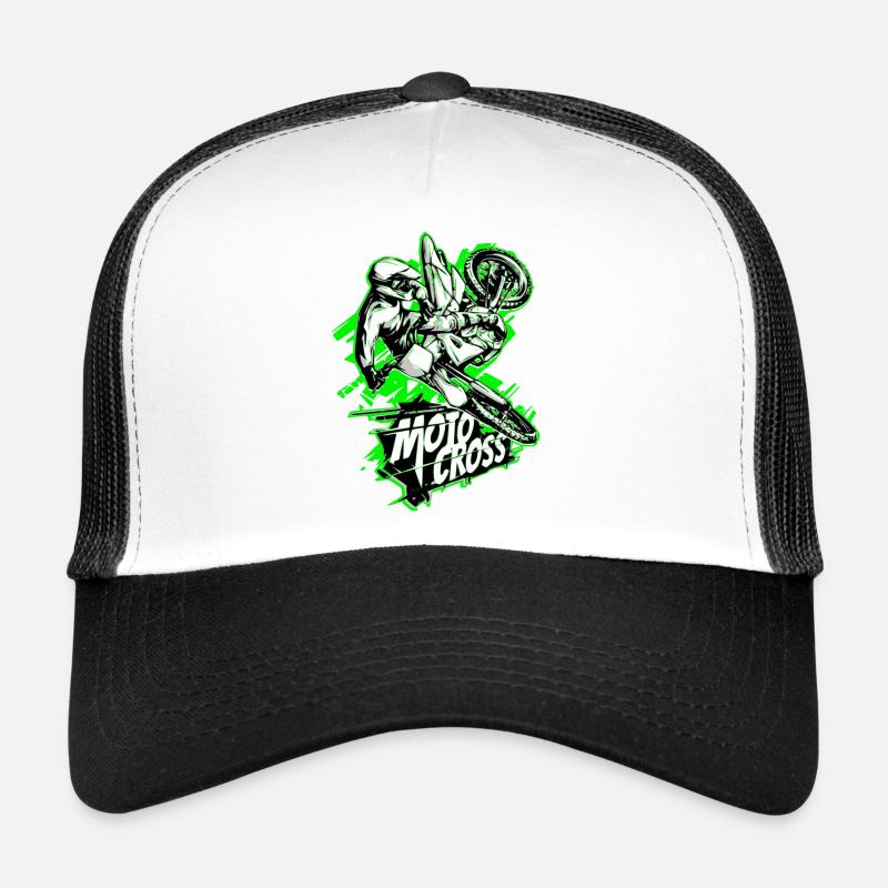 Motocross - Trucker Cap - white/black