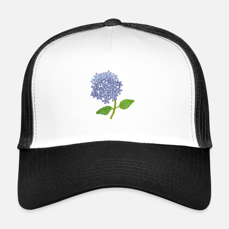 embroidered hydrangea Trucker Cap