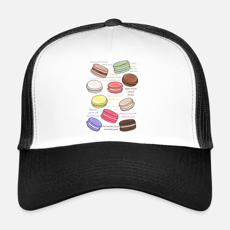 süße Macarons Bäckerei - Trucker Cap - Weiß/Schwarz