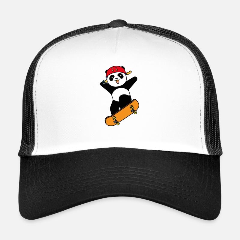 Skateboard Skater Panda Skates Rollboard Gift Casquette trucker 