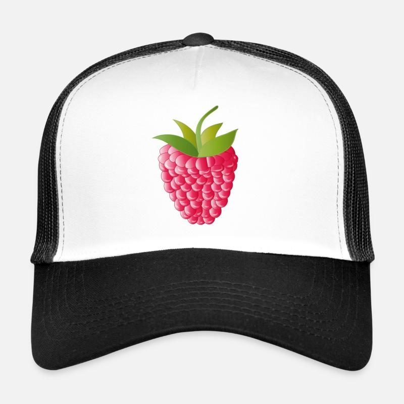 pink red ripe raspberry Trucker Cap