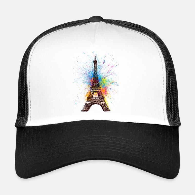 Paris Eiffelturm Frankreich France Tour Eiffel - Trucker Cap - Weiß/Schwarz