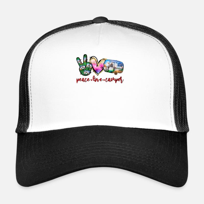 Peace Love Camper Trucker Cap