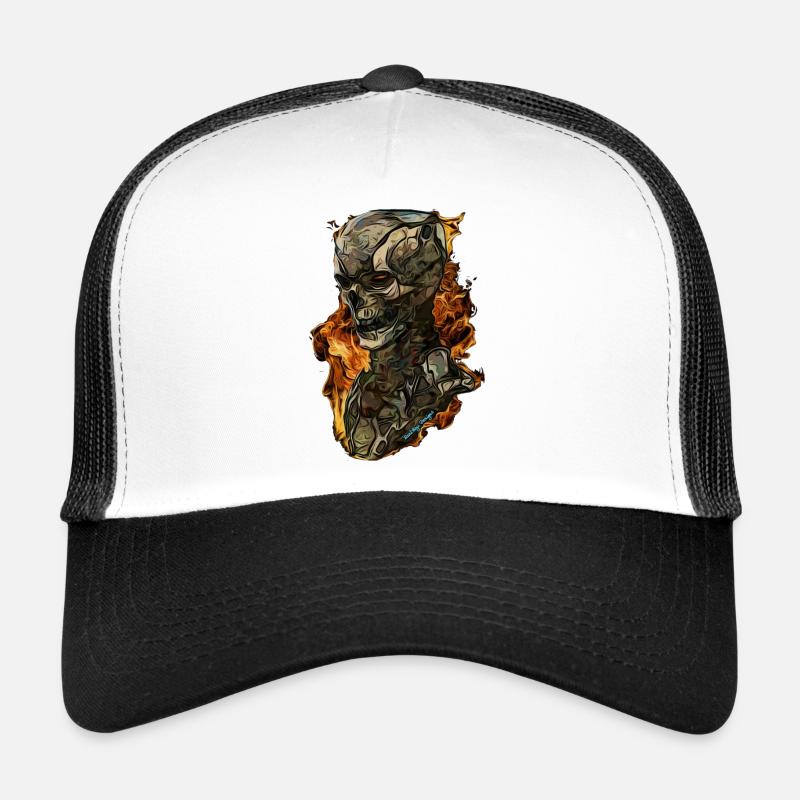 Cyborg crâne Casquette trucker 