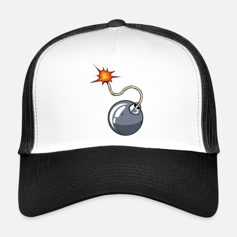bombe meche dessin flamme Casquette trucker 