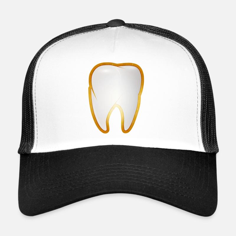 Une dent dans le cadre doré style de dent d’or Casquette trucker 