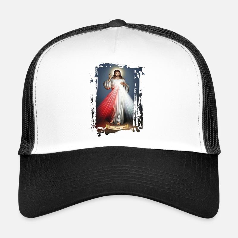 Jésus - Casquette trucker - blanc/noir