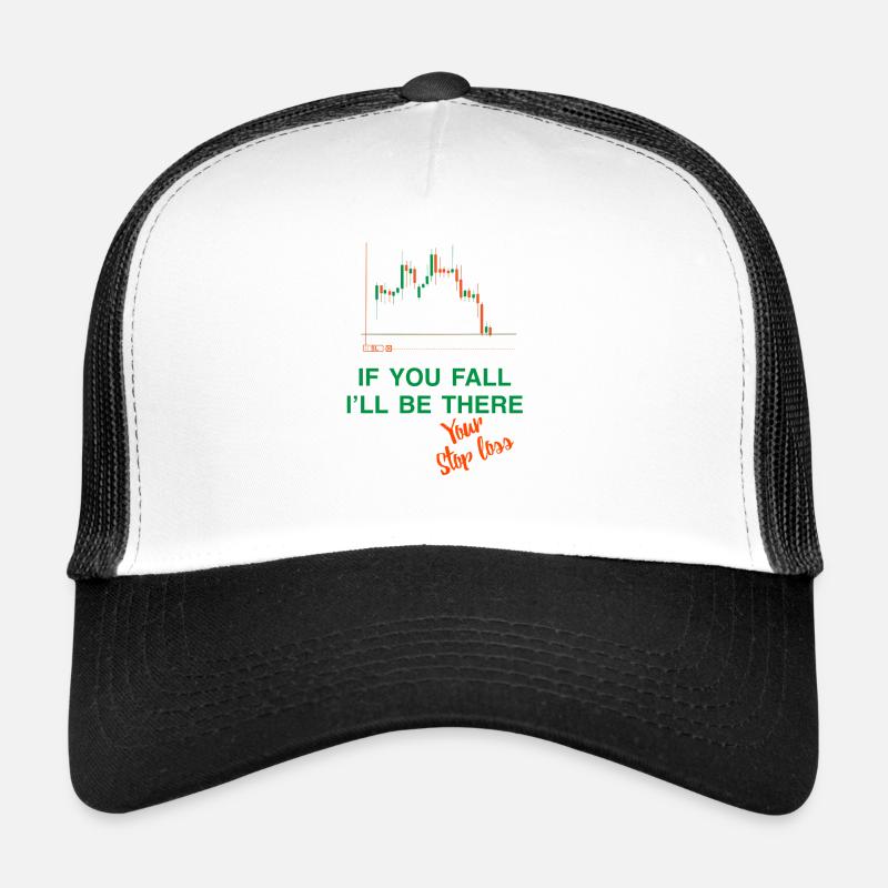 Stoppen Sie den Verlust, wenn Sie fallen - Trucker Cap - Weiß/Schwarz