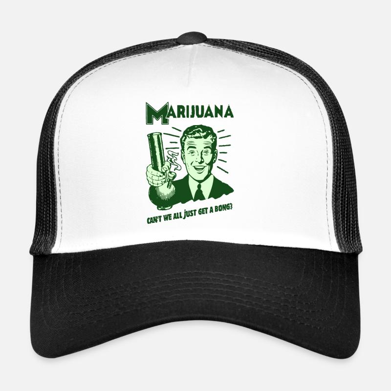 Marijuana Retro Graphic Trucker Cap