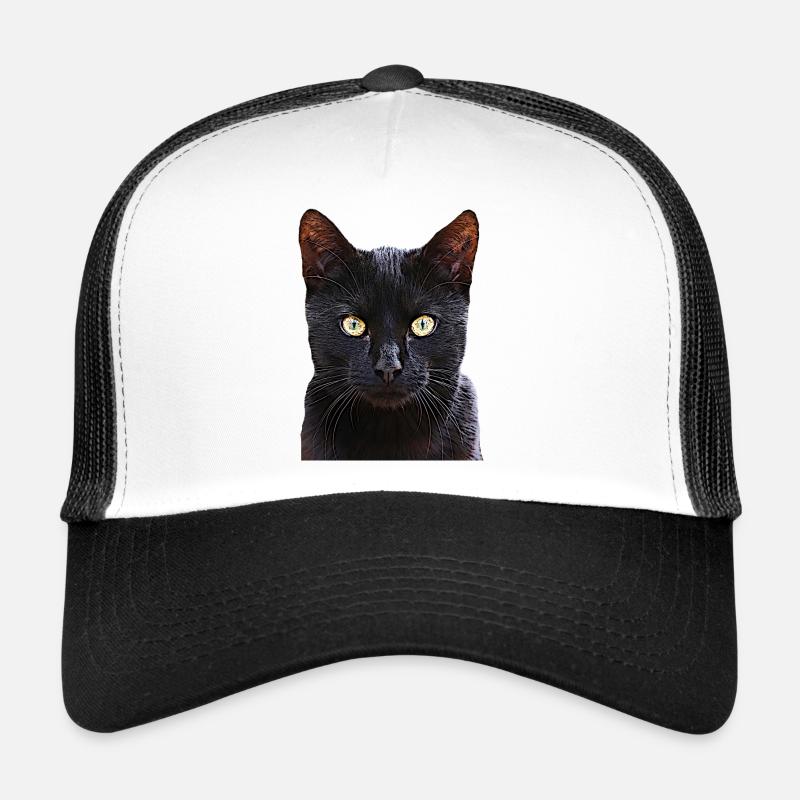 Cat black cat cats cat cats - Trucker Cap - white/black