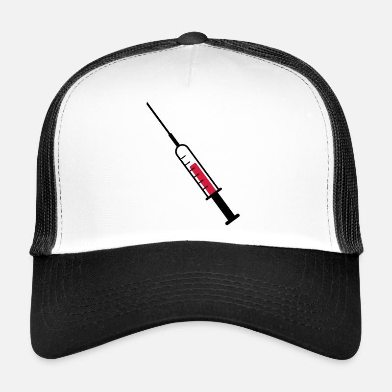 Spritze als Vektor - Trucker Cap - Weiß/Schwarz