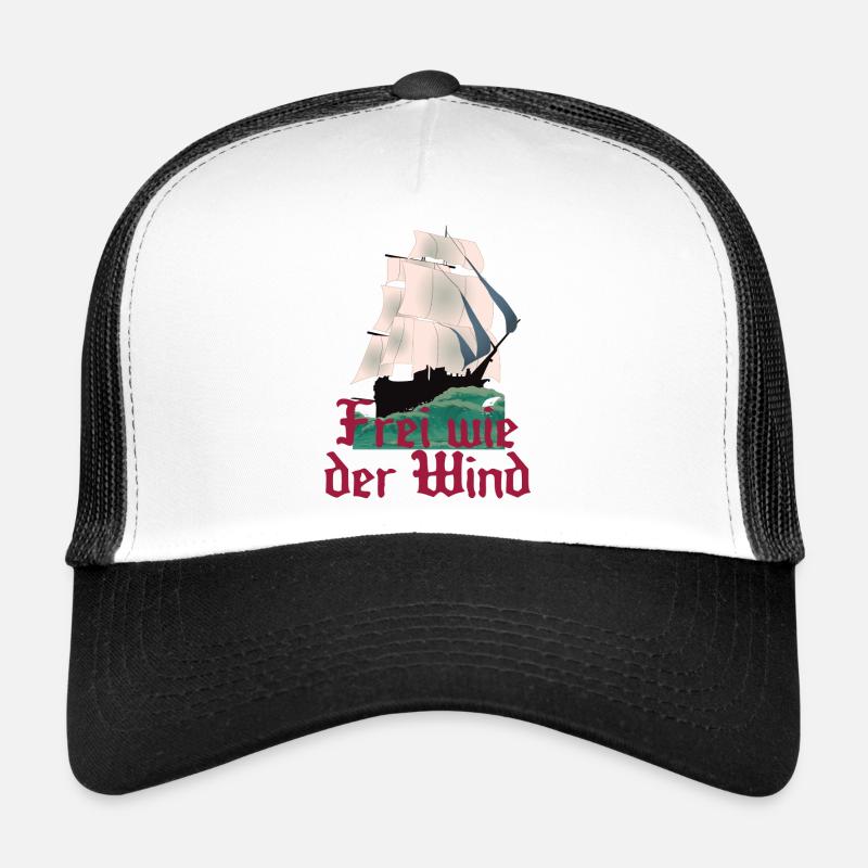 Frei wie der - Trucker Cap - Weiß/Schwarz