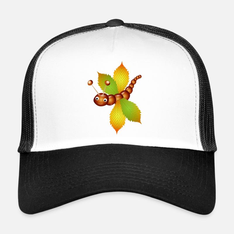 Papillon de châtaignes et de feuilles de châtaignier Casquette trucker 