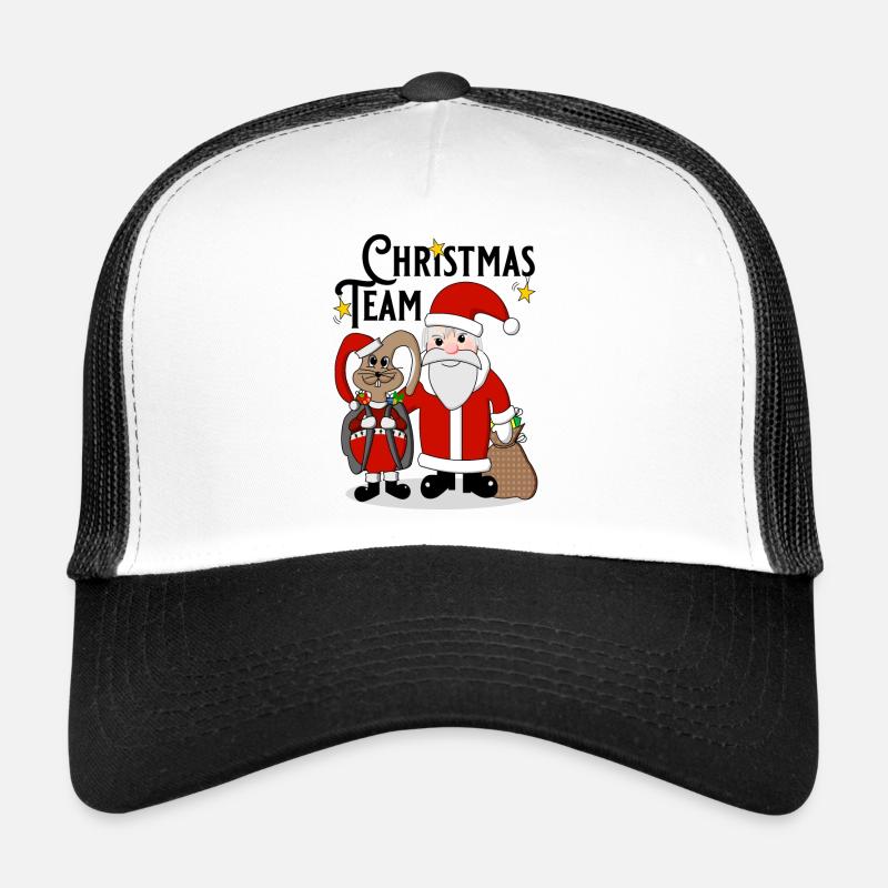 Équipe de Noël - Casquette trucker  - blanc/noir