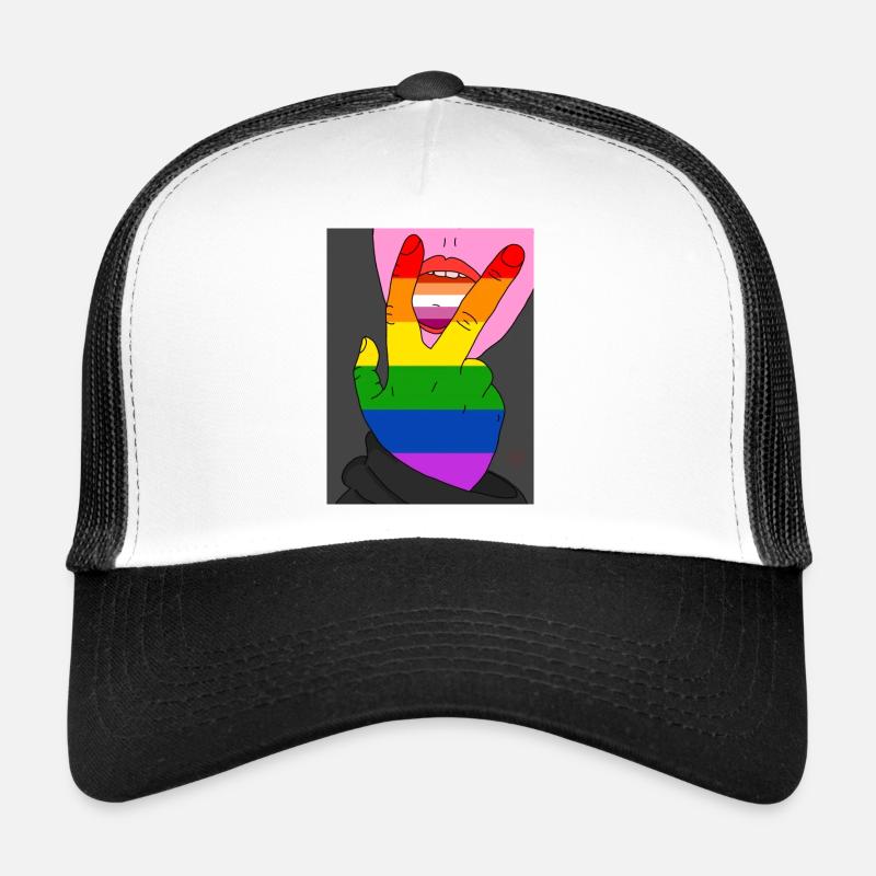 Lgbtq Lesbian - Trucker Cap - Weiß/Schwarz