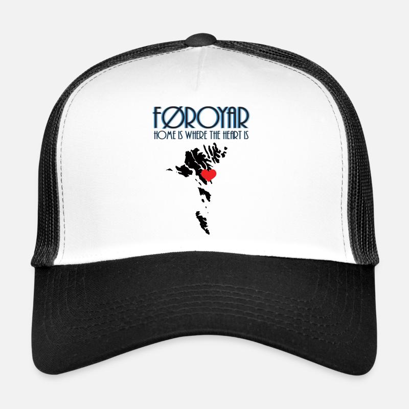 Føroyar - Casquette trucker  - blanc/noir