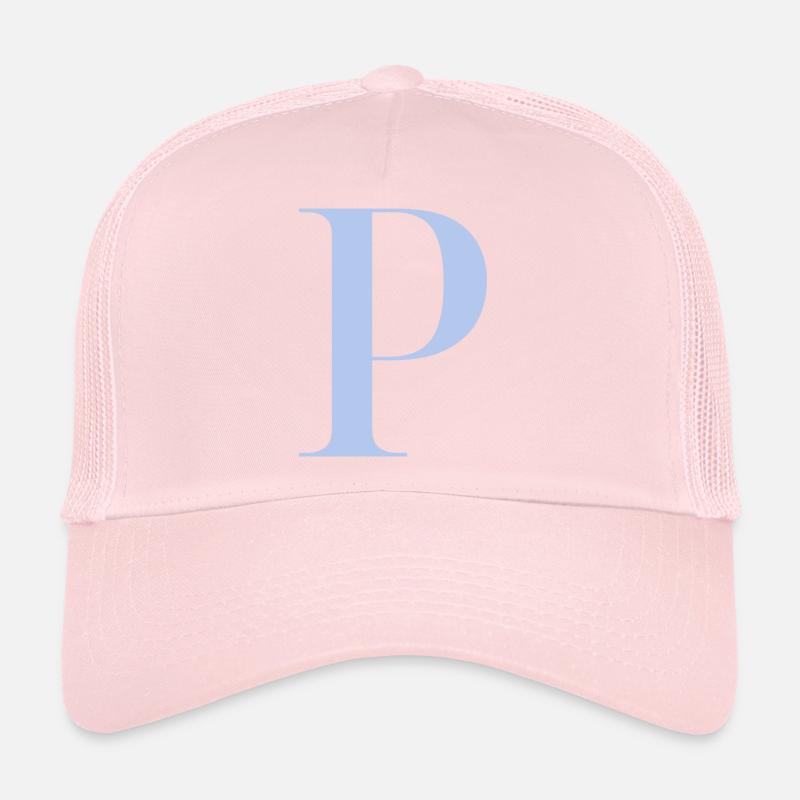 Letter P Blue Trucker Cap