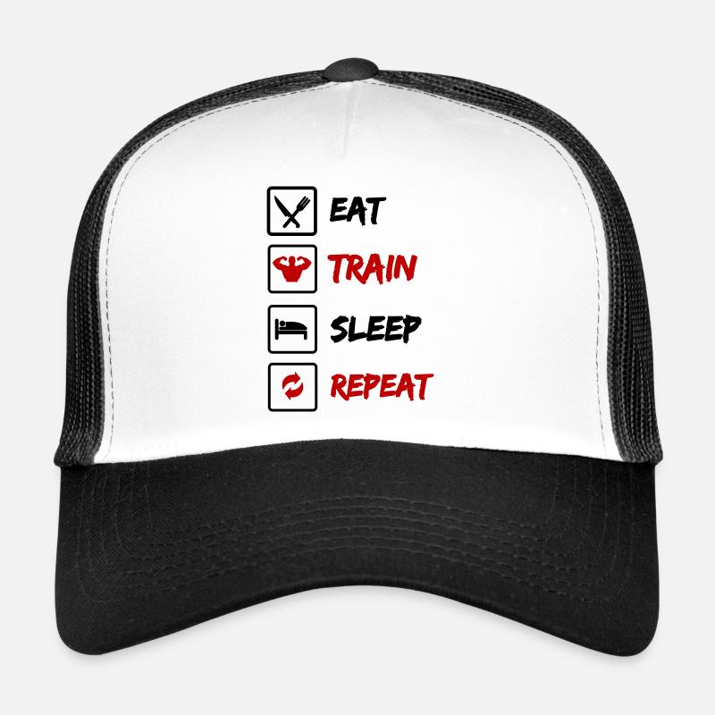 Eat Train Sleep Repeat Trucker Cap