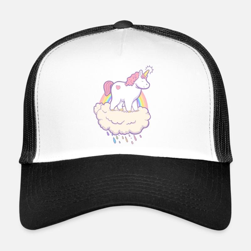 Pummeliges Einhorn - Trucker Cap - Weiß/Schwarz