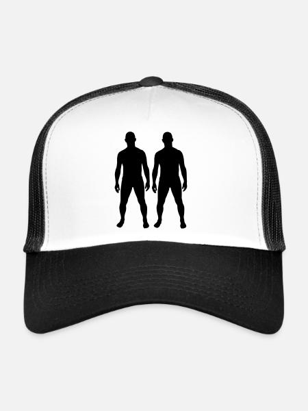 Homosexuel - Casquette trucker  - blanc/noir - Devant