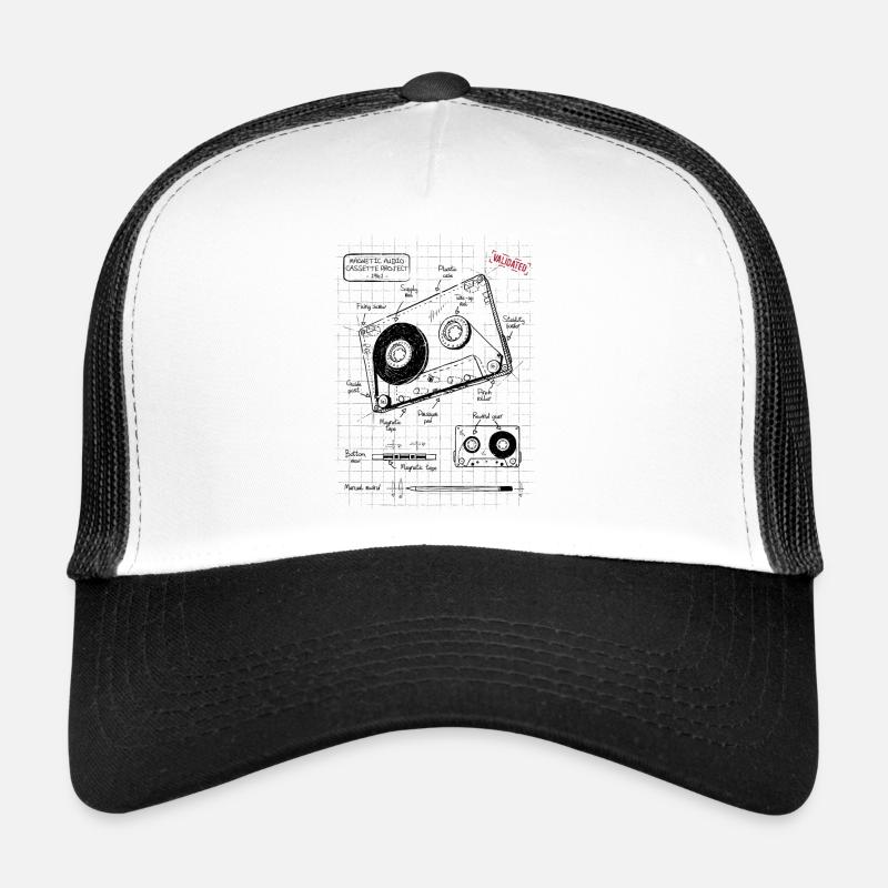 Cassette audio plan Casquette trucker 