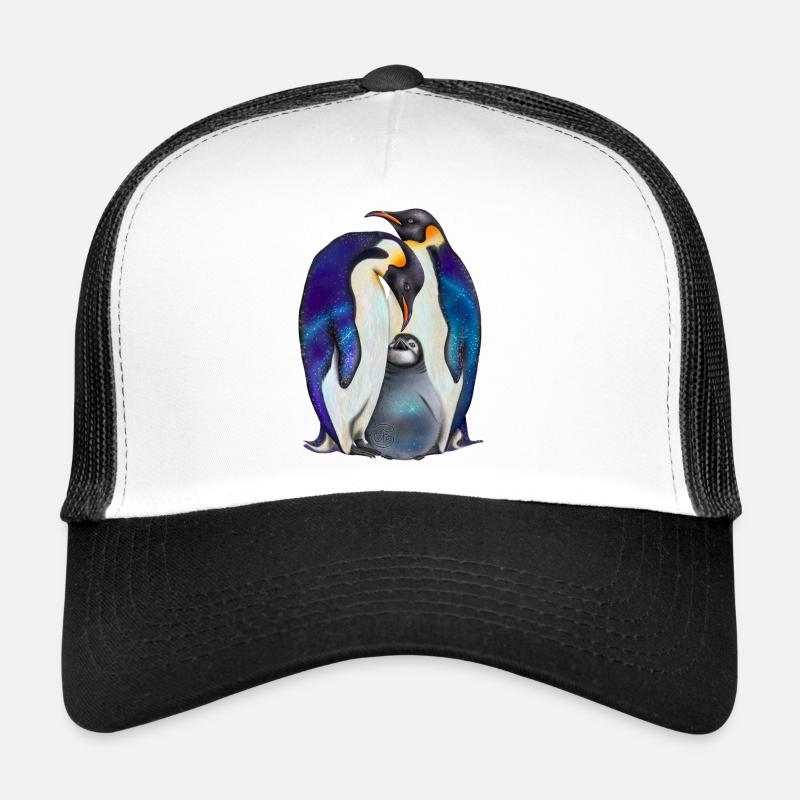 Pingouins mignons au ciel étoilé Casquette trucker 