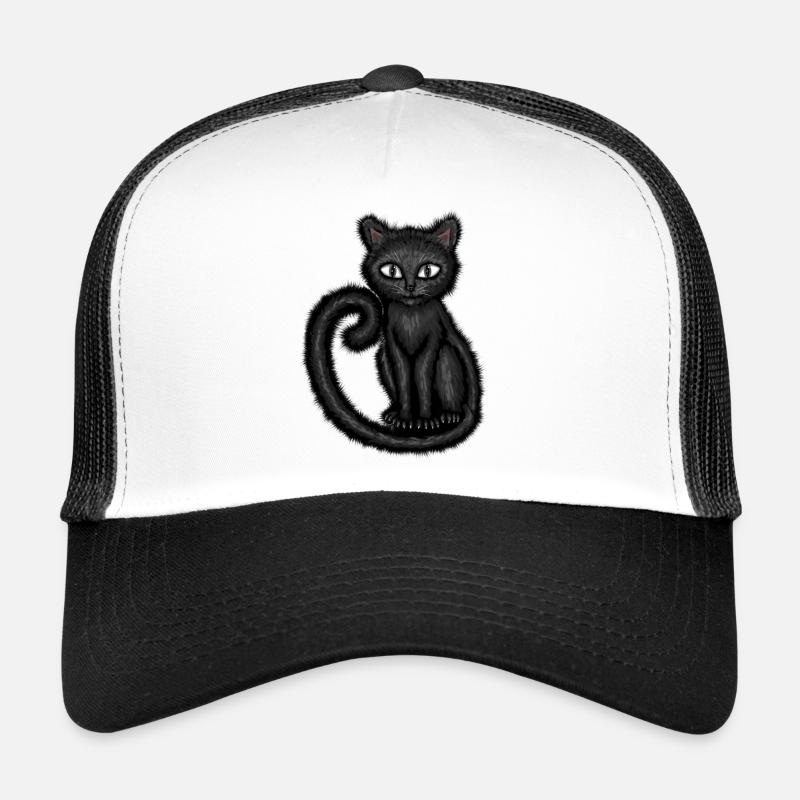 Black cat 🐈‍⬛️ Trucker Cap