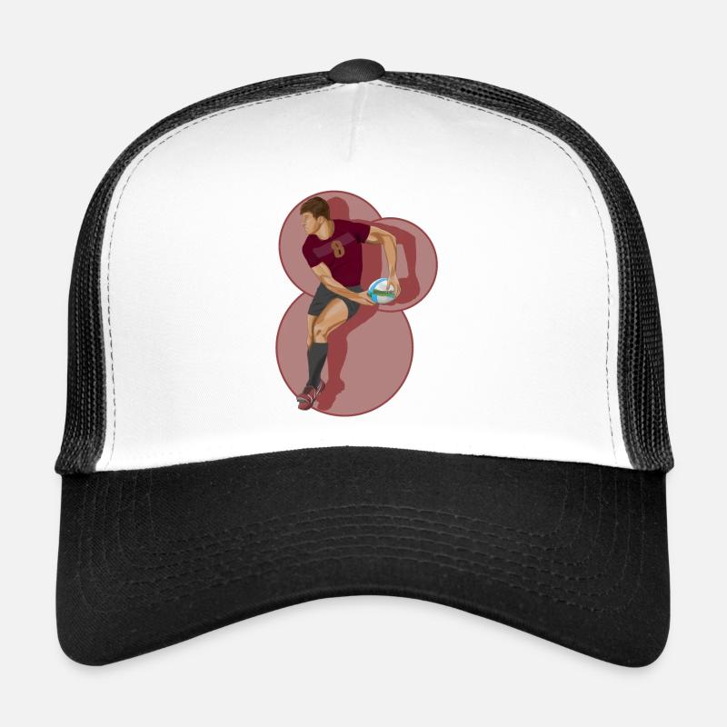 Rugby - Casquette trucker  - blanc/noir