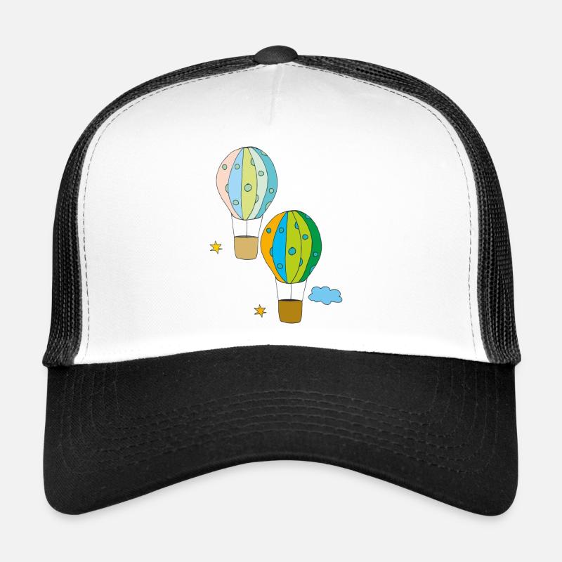 heissluftballon 2fach - Trucker Cap - Weiß/Schwarz