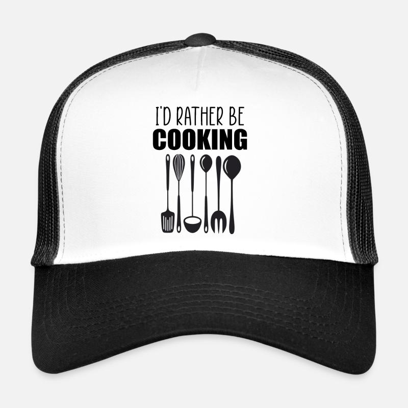 Ich würde lieber lustiges Zitat kochen Trucker Cap