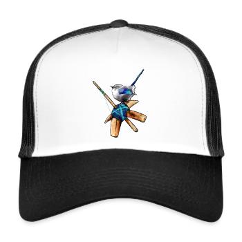Ich liebe Handspinnen - Trucker Cap - Weiß/Schwarz - Vorne