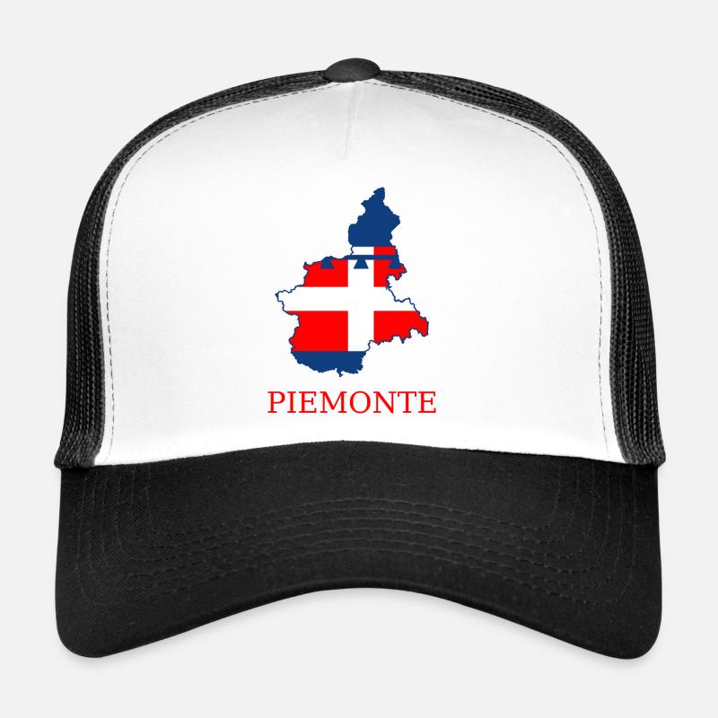 Piémont - Casquette trucker  - blanc/noir