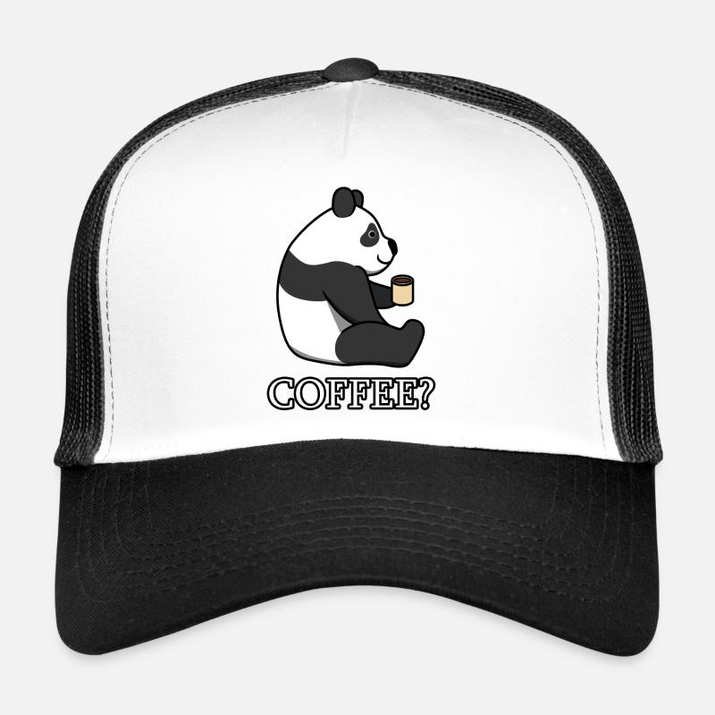 Ironic Panda Coffee Work Monday Office Casquette trucker 