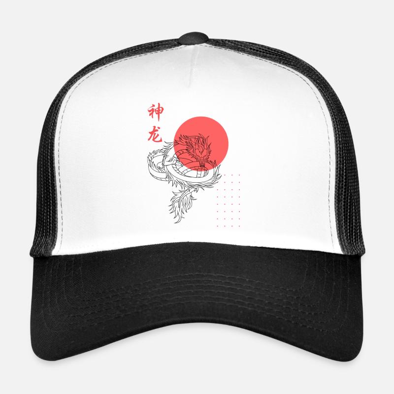 Chinese dragon - Trucker Cap - white/black