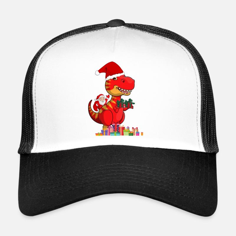 Pere Noel dinosaur - Trucker Cap - white/black
