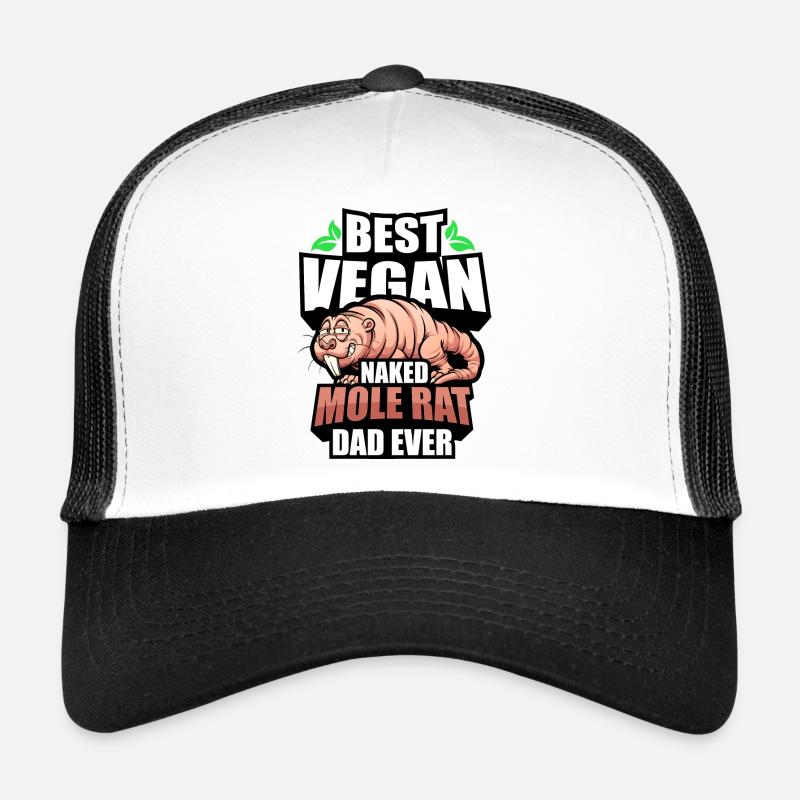 Naked mole rat vegan - Trucker Cap - white/black