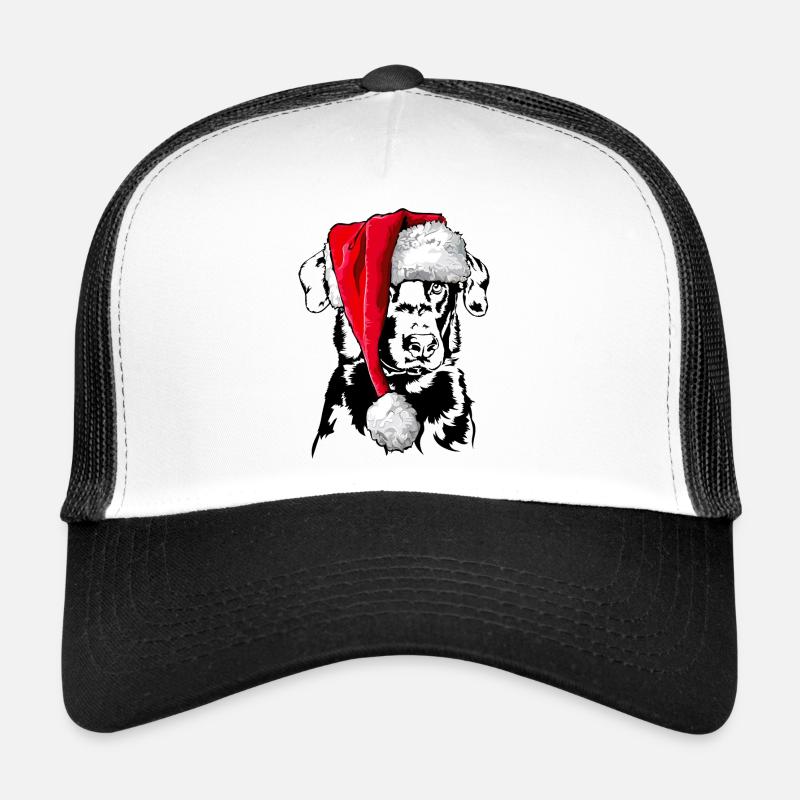 Santa BEAUCERON Weihnachten Hunde Wilsigns - Trucker Cap - Weiß/Schwarz