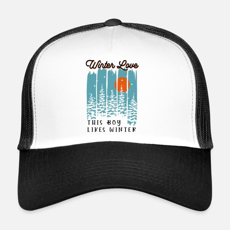 Junge mag Wintersaison Gemütliche Schneelandschaft Trucker Cap