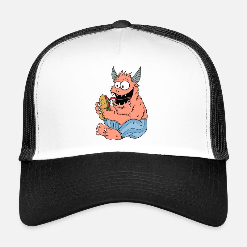 Binge-Monster - Trucker Cap - Weiß/Schwarz