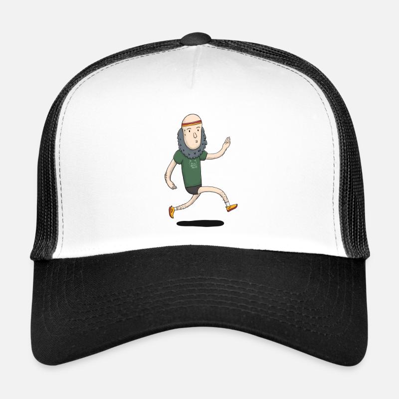 Running all day - Trucker Cap - white/black