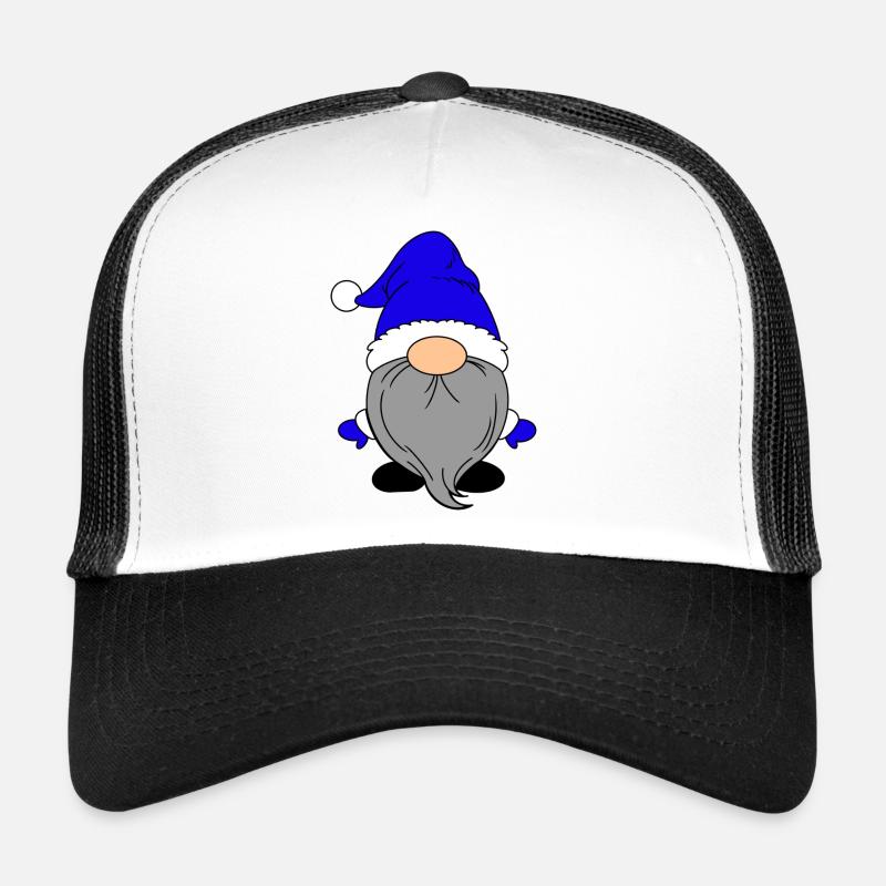 Kleiner Weihnachtsmann Dunkelblau - Trucker Cap - Weiß/Schwarz