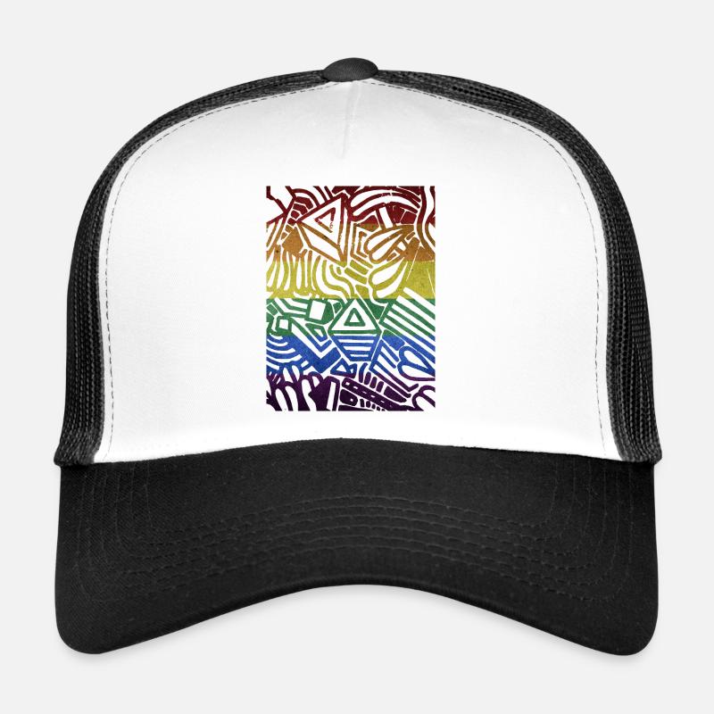 Geometric Print Trucker Cap