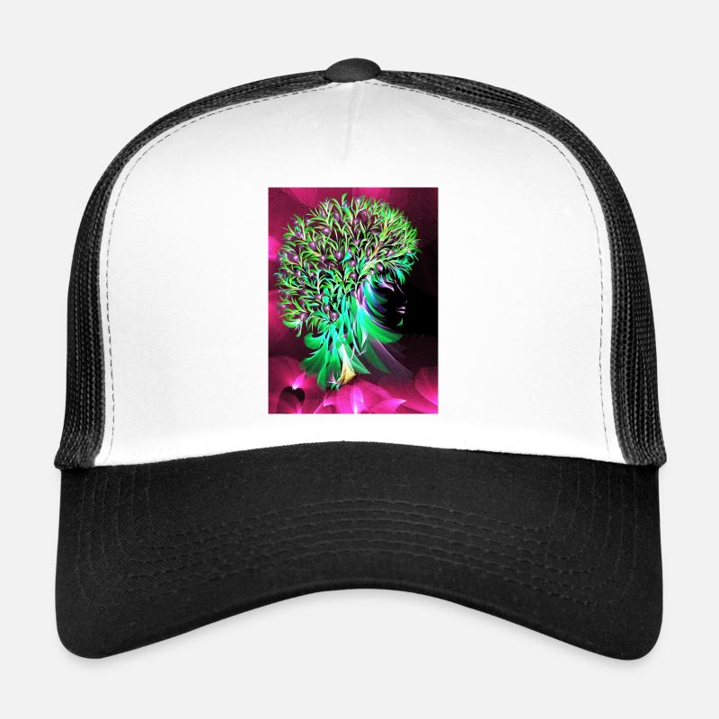 Magischer Baum der Liebe - Trucker Cap - Weiß/Schwarz