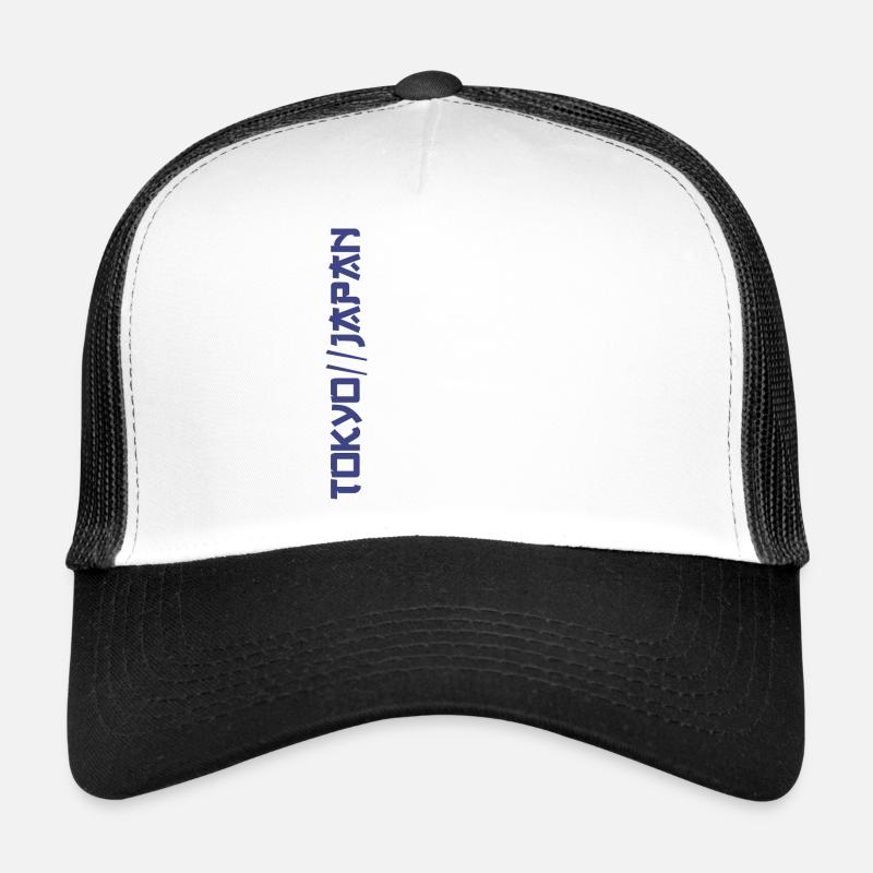 Tokyo - Casquette trucker  - blanc/noir
