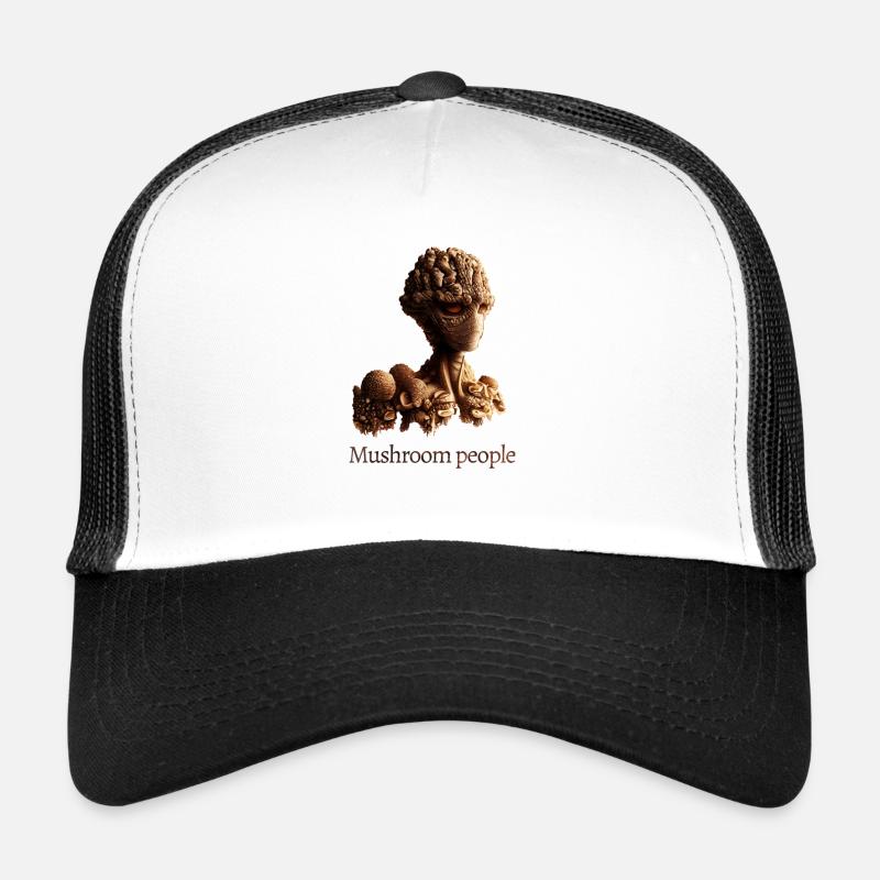Pilzmenschen - Trucker Cap - Weiß/Schwarz
